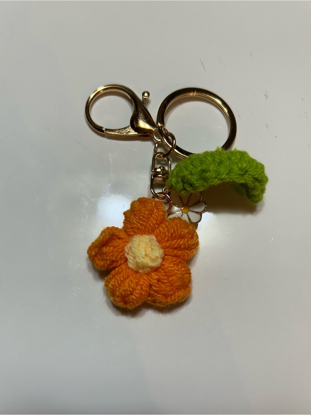 Handmade Orange Flower Keychain/Bag Charm